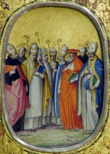 Particolare del Trittico reliquario di fine XVI secolo conservato presso la Biblioteca Civica di Fivizzano (MS)