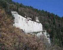 Gonfalone Bonfigli del 1472 con vista del castello e della città eseguito per la chiesa di sant'Agostino ad Amelia