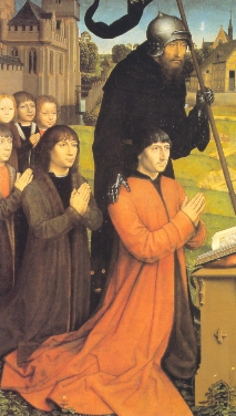 Bruges, Museo Groeninge: Trittico Moreel con il donatore e i suoi cinque figli presentati da san Guglielmo