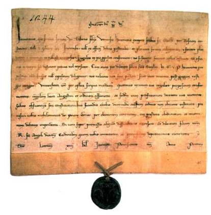 Innocenzo IV riceve i Carmelitani