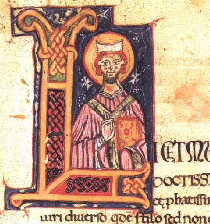 Sant'Agostino: miniatura da un codice fiorentino