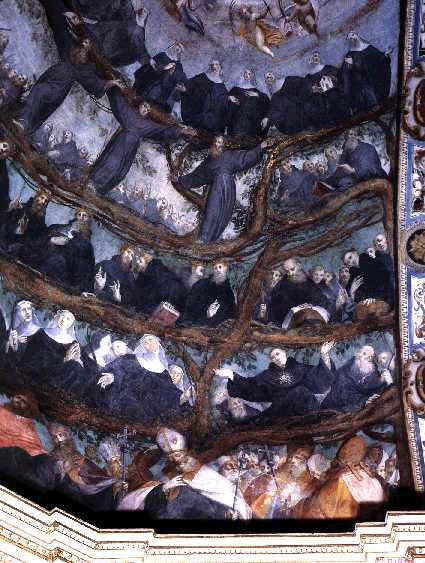 Affresco che raffigura l'Arbor augustinianum conservato nella chiesa di san Marco a Milano