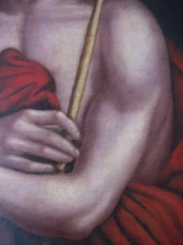 Particolare del braccio del Cristo attribuito a Salaino