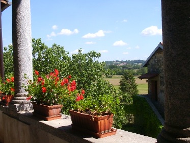 Splendida vista della campagna del loggiato al primo piano