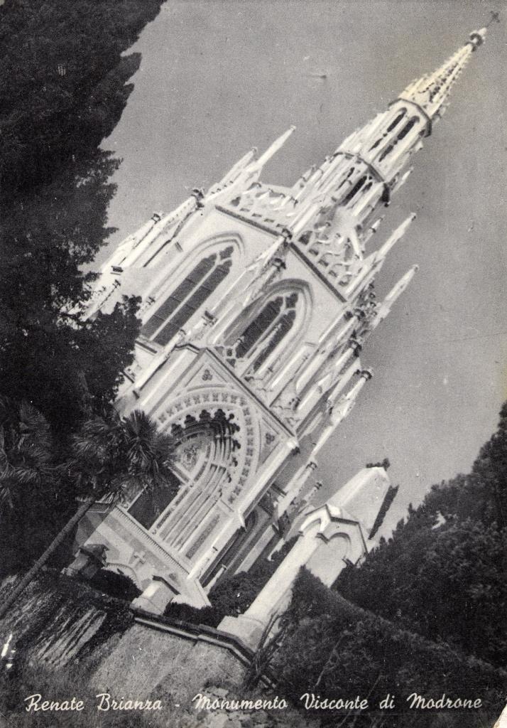 La Cappella Sepolcrale dei Visconti di Modrone sul colle di san Salvatore a Tremoncino (fotostampa Gussoni di Como e proprietà riservata Nava di Renate del 1954)