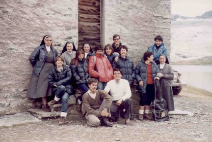Suor Leonilde, suor Naida, suor Andreina al Miserin in Val d'Aosta
