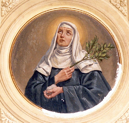 Beata Veronica, affresco di Luigi Migliavacca, nella chiesa parrocchiale di Turago Bordone