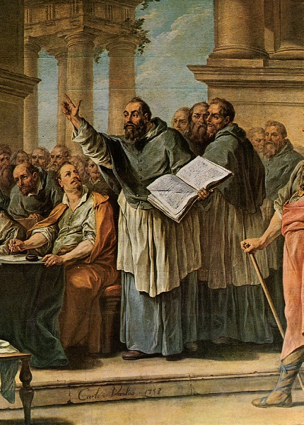 Agostino alla Conferenza di Cartagine opera di Carle van Loo del 1753