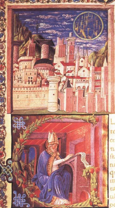 Agostino scrive la Città di Dio di N. Polano (1459)