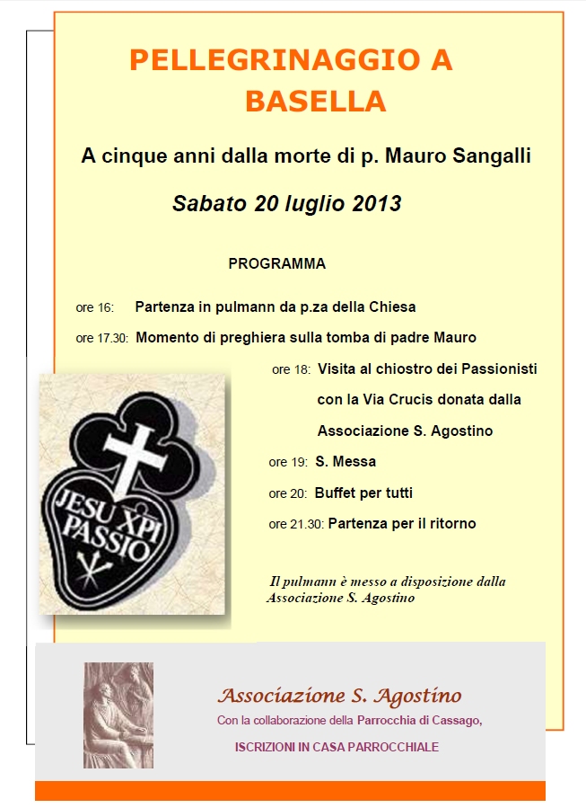 Programma del pellegrinaggio