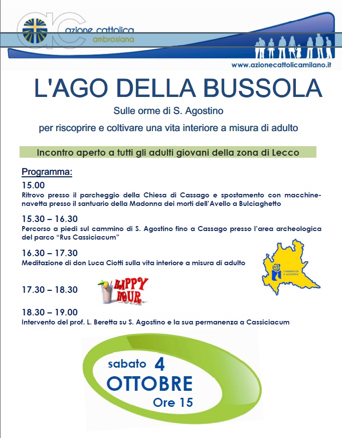 Il programma della giornata a Cassago