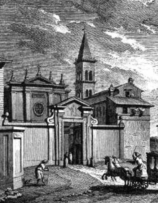 S. Lorenzo in Panisperna, incisione di Giuseppe Vasi (1758)
