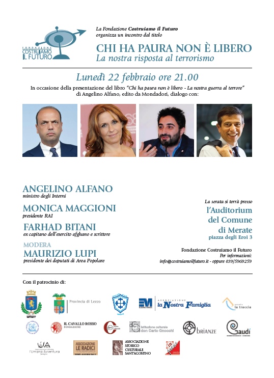 Il manifesto dell'incontro a Merate