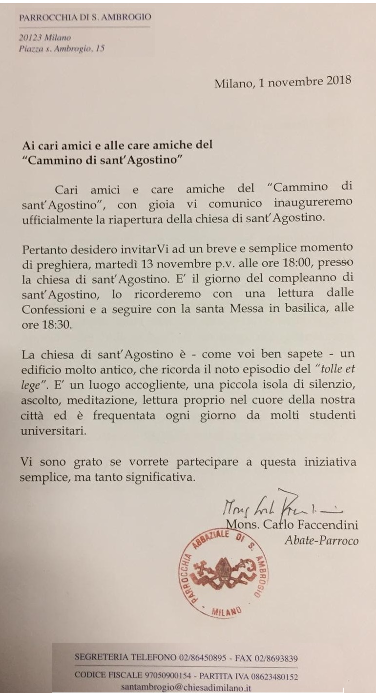 L'immagine della locandina di invito
