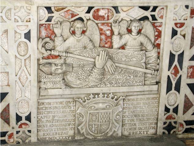 Ricordo di Agostino nella omonima cripta a Cagliari