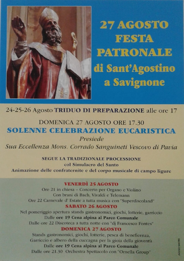 Solennità di S. Agostino