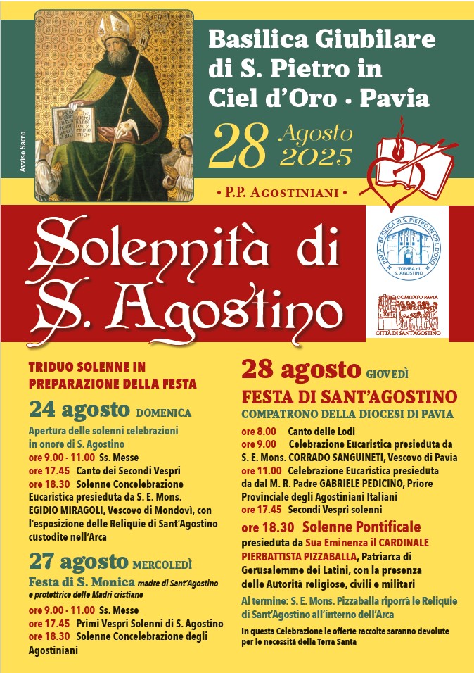 Il programma delle manifestazioni nella Solennit di S. Agostino