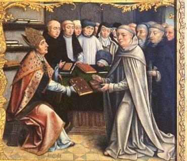 Agostino consegna la sua regola di Van Scorel