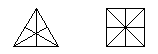 simmetrie del triangolo e del quadrato