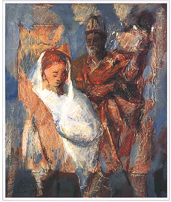 Agostino e Monica, opera di Silvano Crippa