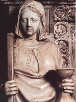 Scultura della fede nell'arca di sant'Agostino a Pavia