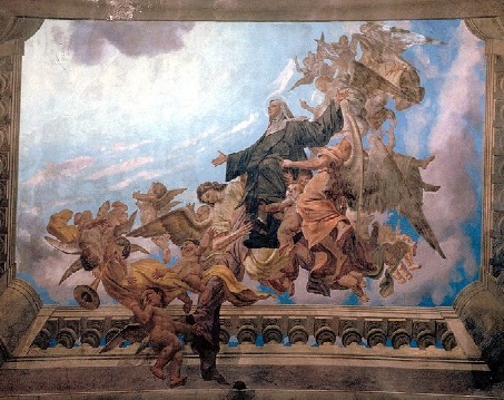 Luigi Migliavacca: affresco con La gloria della Beata Veronica nella Chiesa Parrocchiale di Binasco