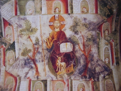  Affresco di scuola lombarda a san Pietro al Monte a Civate: il Cristo Pantocratore 