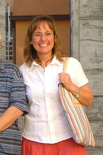 Lilian Mujica Rivas durante la sua visita a Cassago