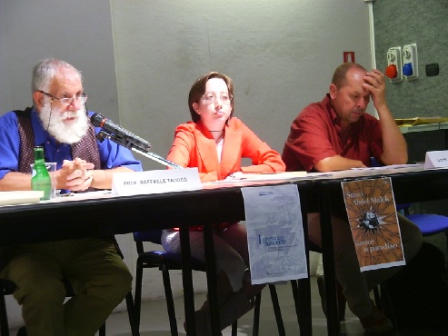 Un momento dell'incontro con il prof. Taddeo e Malek Smari