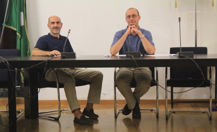 Il relatore dott. Giuseppe Redaelli con Beretta Luigi