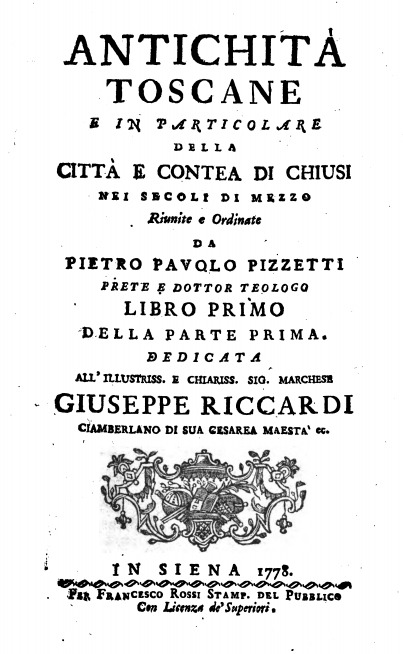 Frontespizio dell'opera di Pizzetti