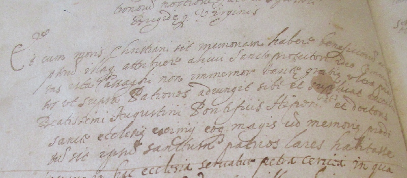 I fedeli di Cassago ringraziano Agostino per averli salvati dalla peste del 1630 perché fu ospite nel paese